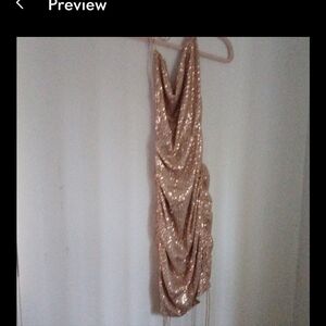 Hello Molly bronze sequin dress NWT